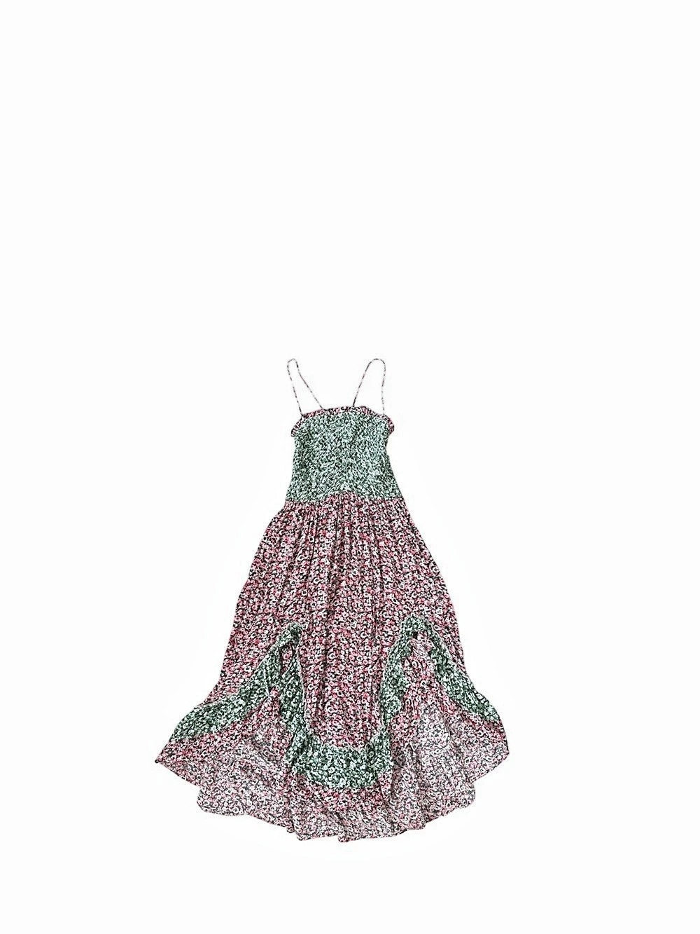Free People One I Love Dress Floral Maxi Dress Pink & Green